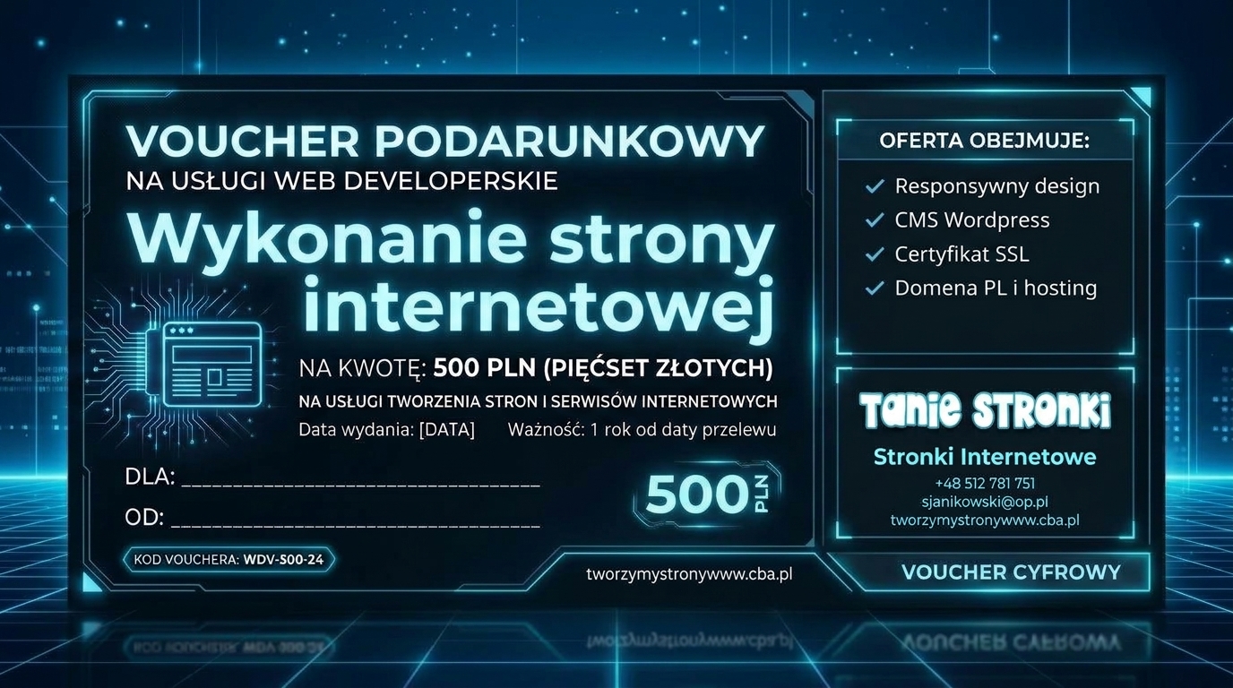  przykładowy voucher na stronę internetową